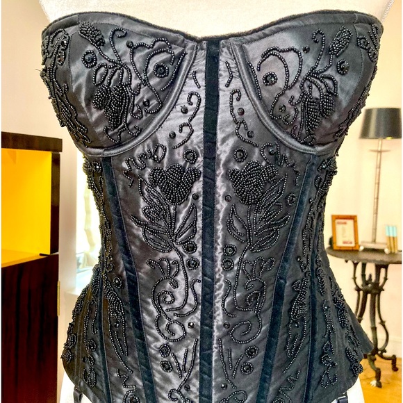 Victoria’s Secret Y2K Beaded Silk Corset - Picture 1 of 8